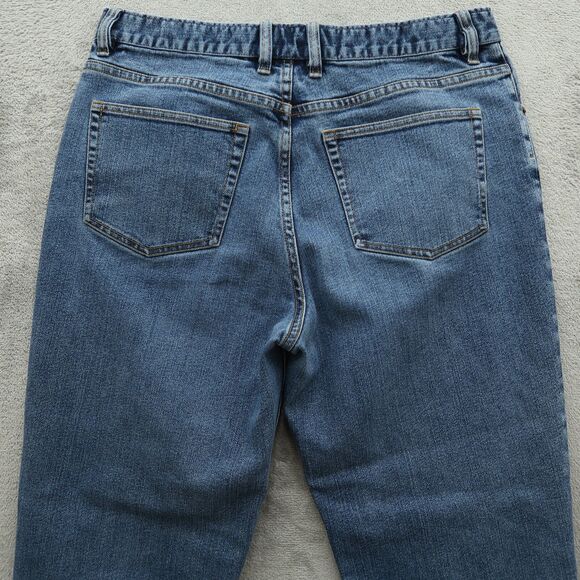 Jos A Bank Traveler Jeans Mens Size 34x29 Blue Relaxed Straight Flex Denim Pants - Picture 11 of 15